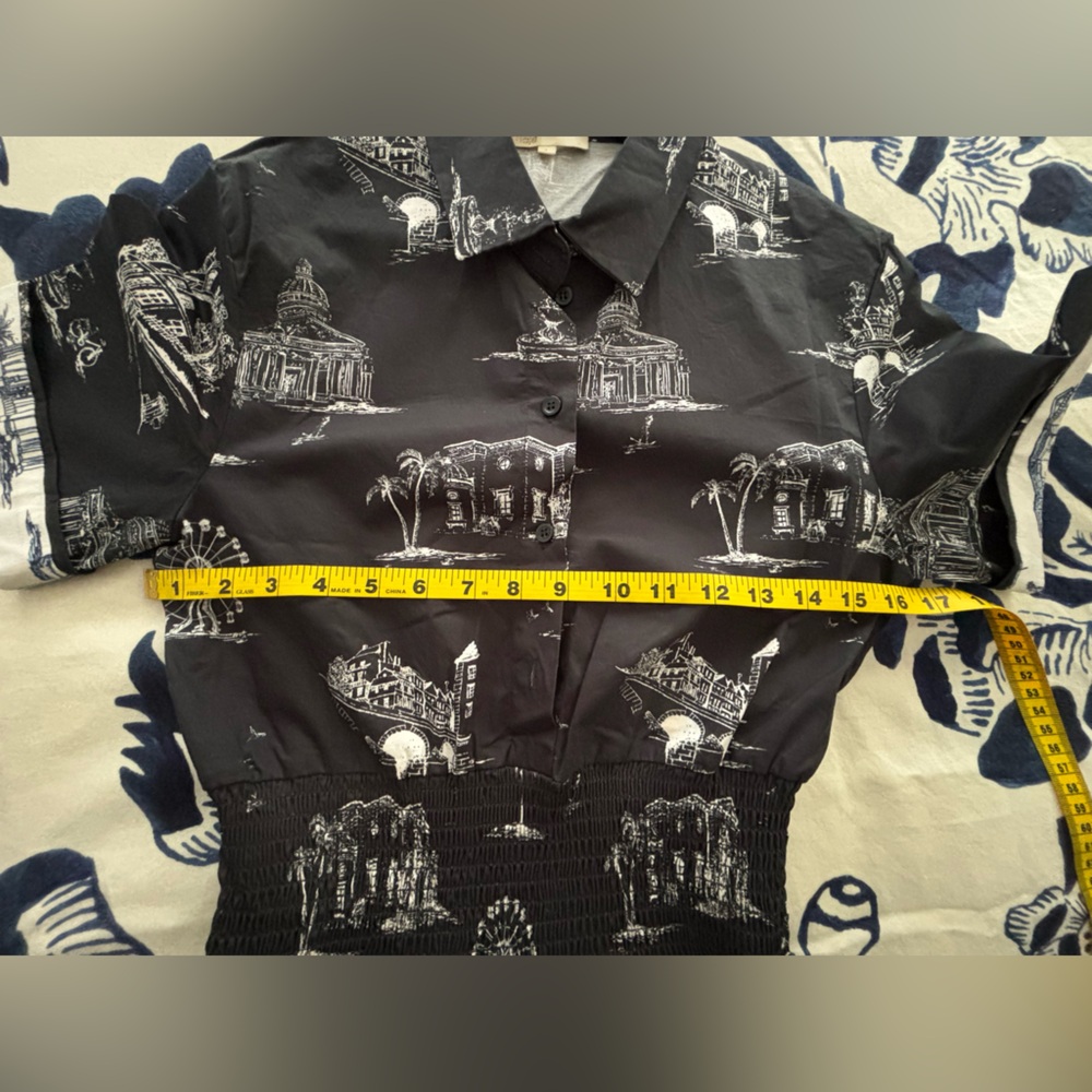 Maje Black and White Printed Dress - Picture 6 of 10